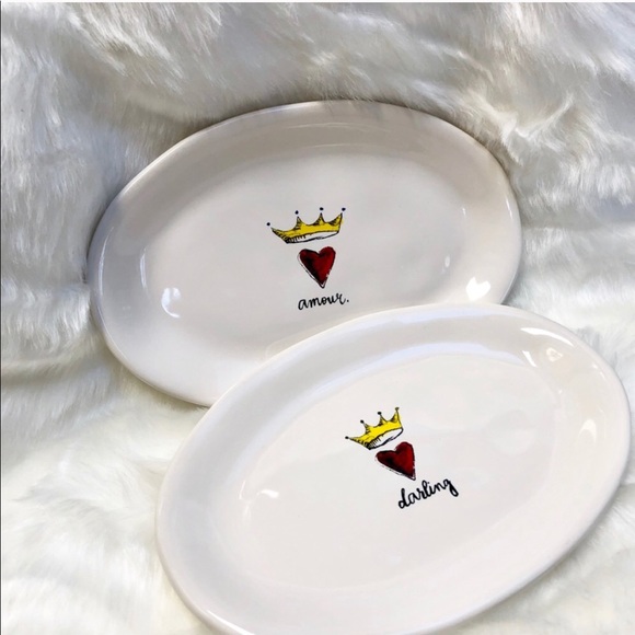 💝(2) Rae Dunn Amour Darling Collection Plates💝 - Picture 2 of 7